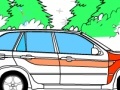 Mäng Kid's coloring: The car on the road