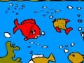 Mäng Big aquarium and colorful fishes coloring