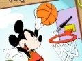 Mäng Mickey Basketball Online Coloring Page