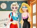 Mäng Elsa and Rapunzel: Highschool Outfit