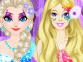 Mäng Elsa vs Barbie Make Up Contest