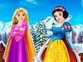 Mäng Rapunzel And Snow White Winter Dress Up