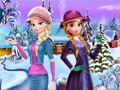 Mäng Elsa and Anna Winter Dress Up
