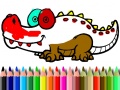 Mäng Back To School: Aligator Coloring