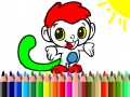 Mäng Back To School: Monkey Coloring