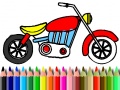 Mäng Back To School: Motorbike Coloring
