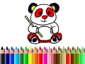 Mäng Back To School: Panda Coloring