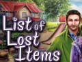 Mäng List of Lost Items