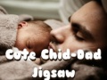 Mäng Cute Child-Dad Jigsaw