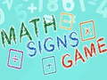 Mäng Math Signs Game