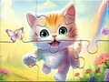 Mäng Jigsaw Puzzle: Kitten With Butterfly