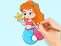 Mäng Coloring Book: Beautiful Mermaid Princess