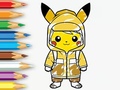 Mäng Coloring Book: Raincoat Pikachu