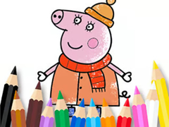 Mäng Coloring Book: Mommy Pig Winter