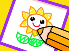 Mäng Toddler Drawing: Beautiful Flower