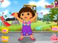 Mäng Dora out to park. Dressup
