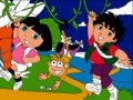 Mäng Dora & Diego. Online coloring page