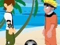 Mäng Naruto and Ben 10 play volleyball