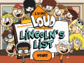 Mäng The Loud House: Lincolns List  