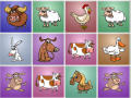 Mäng Farm animals matching puzzles