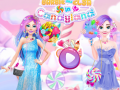 Mäng Barbie and Elsa in Candyland