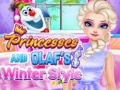 Mäng Princesses And Olaf's Winter Style