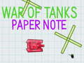 Mäng War Of Tanks Paper Note