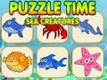 Mäng Puzzle Time Sea Creatures