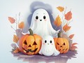Mäng Coloring Book: Halloween Ghosts