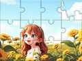 Mäng Jigsaw Puzzle: Sunflower Girl