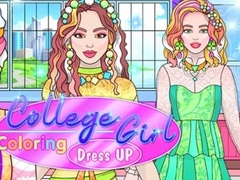 Mäng College Girl Coloring Dress Up