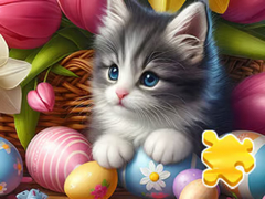Mäng Jigsaw Puzzle: Easter Cat