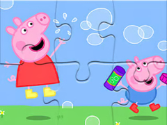 Mäng Jigsaw Puzzle: Peppa Pig Blow Bubbles