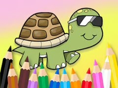 Mäng Coloring Book: Sunglasses Turtle