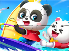 Mäng Jigsaw Puzzle: Baby Panda Sailing