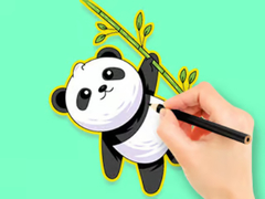 Mäng Coloring Book: Panda Eat Bamboo