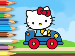 Mäng Coloring Book: Hello Kitty Driving Car