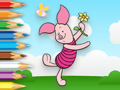 Mäng Coloring Book: Piglet Holds Toy Windmill