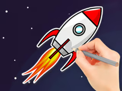 Mäng Coloring Book: Flying Rocket