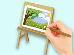 Mäng Coloring Book: Paysage Drawing Board