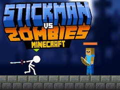 Mäng Stickman vs Zombies Minecraft