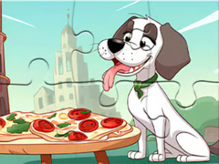 Mäng Jigsaw Puzzle: Dog Eating Pizza