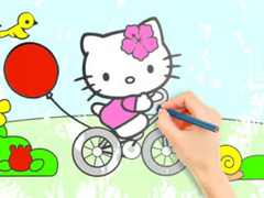 Mäng Coloring Book: Hello Kitty Cycling