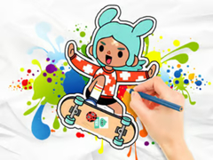 Mäng Coloring Book: Toca Boca Skateboard