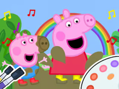 Mäng Coloring Book: Peppa Pig Muddy Funny