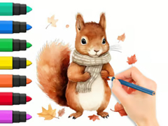 Mäng Coloring Book: Autumn Squirrel