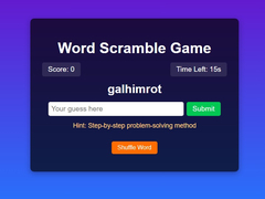 Mäng Word Scramble Game Challenge