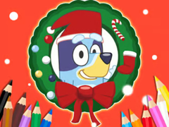 Mäng Coloring Book: Bluey Santa Claus