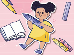 Mäng Kids Quiz: Stationery Story