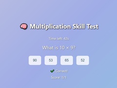 Mäng Multiplication Skill Test